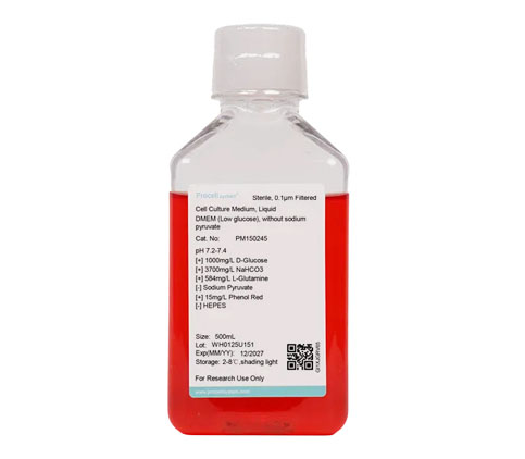 DMEM (bajo en glucosa), sin piruvato de sodio